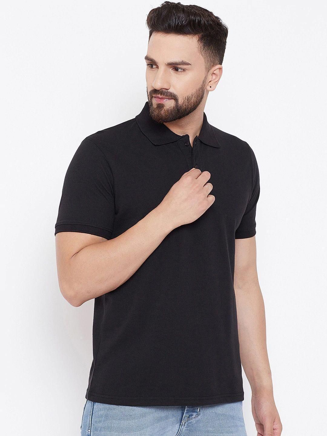 Cotton Blend Solid Half Sleeves Polo T-Shirt